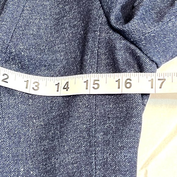 Tommy Hilfiger Women's Blazer Full Zipper Size 0 Navy Rayon Blend Jacket - Picture 7 of 10